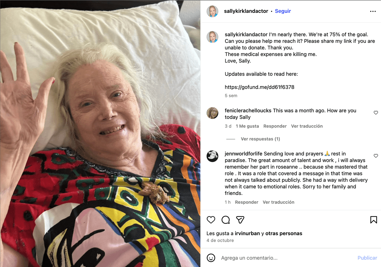 Sally Kirkland, actriz estadounidense.