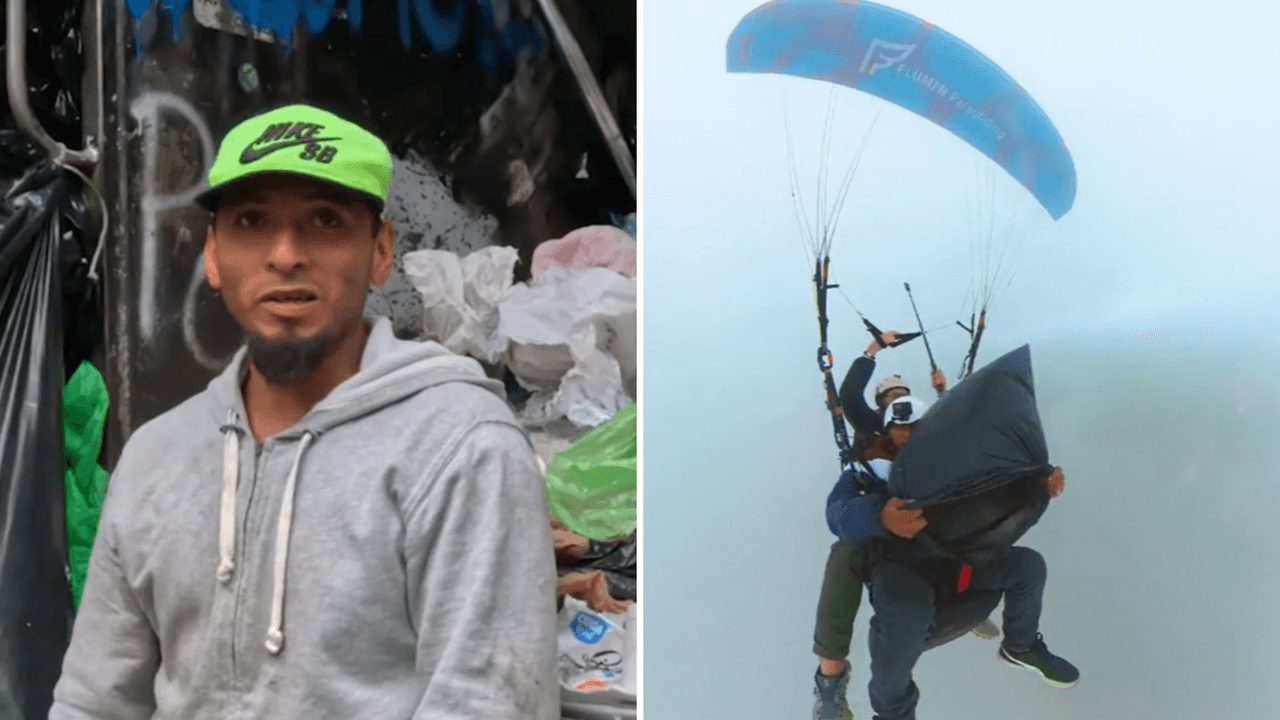 Influencer invita a recolector de basura a ‘atrapar’ nube: su reacción emocionó a TikTok