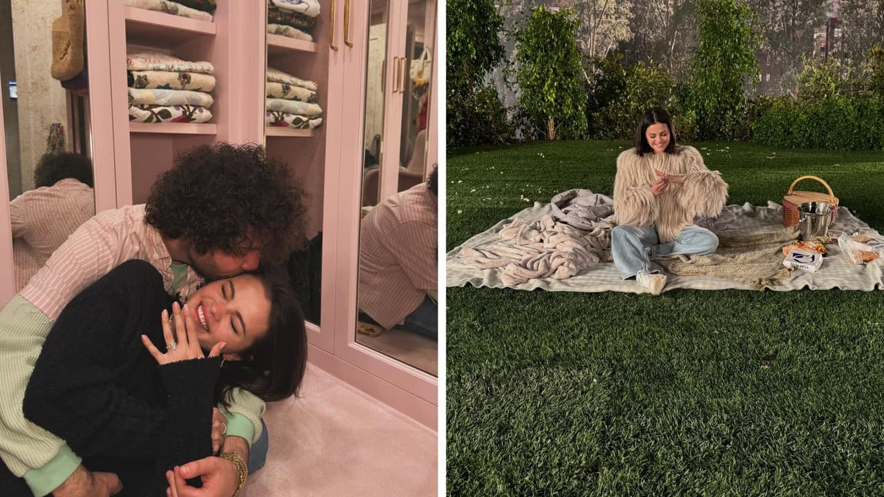 Selena Gomez presumió el momento en que Benny Blanco le entregó el anillo de compromiso