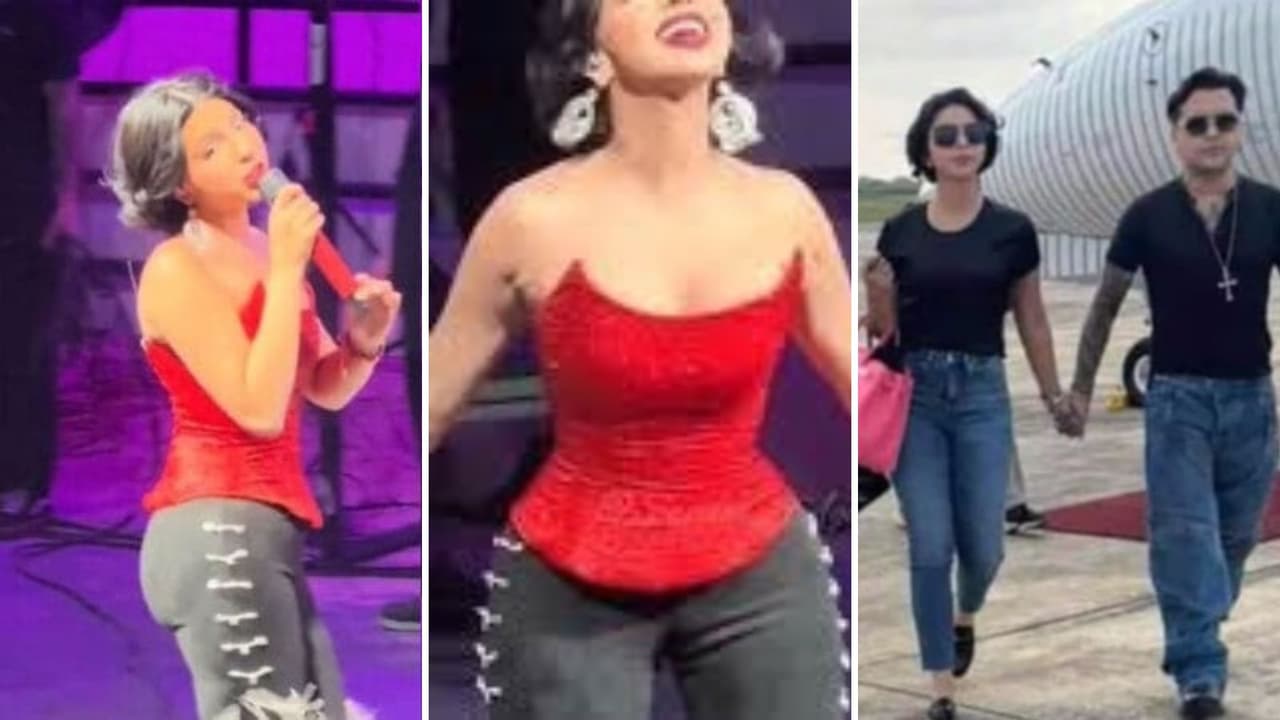 Fotos de Ángela Aguilar que desatan sospechas de supuesto relleno de esponja.