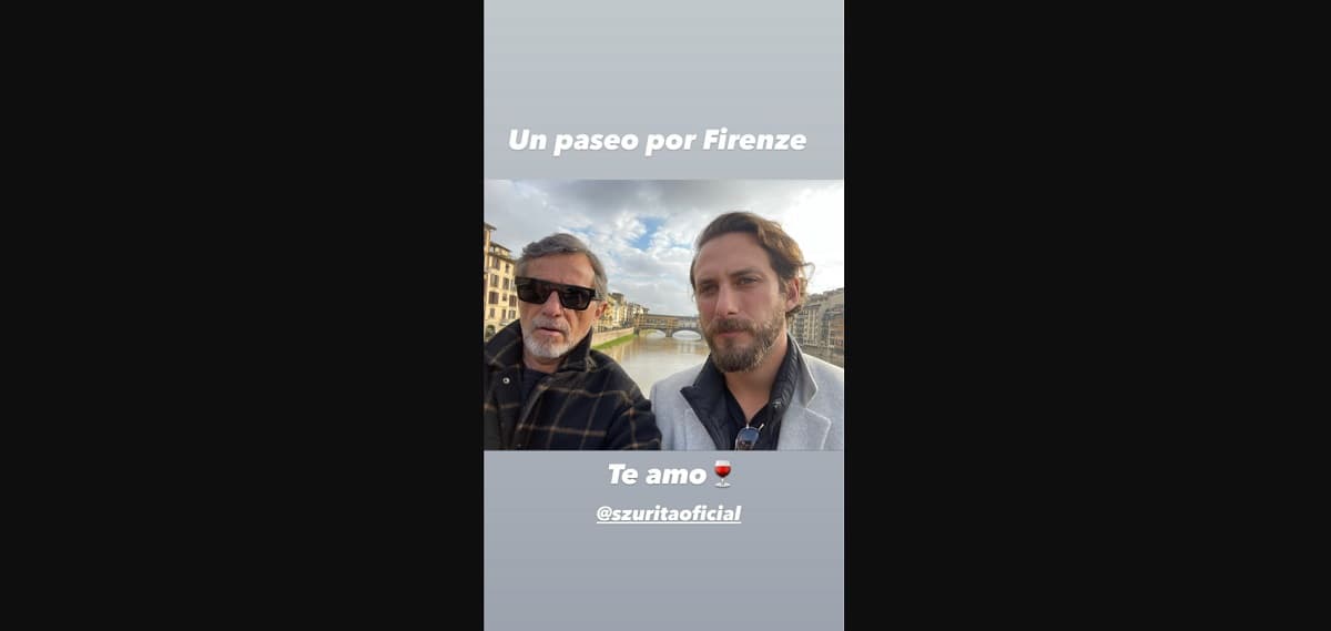 Humberto Zurita y Sebastián Zurita pasean por Florencia, así lo presumen