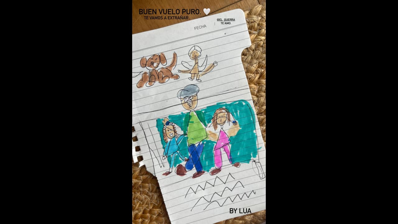 Lúa le dedicó un desgarrador dibujo a su abuelo