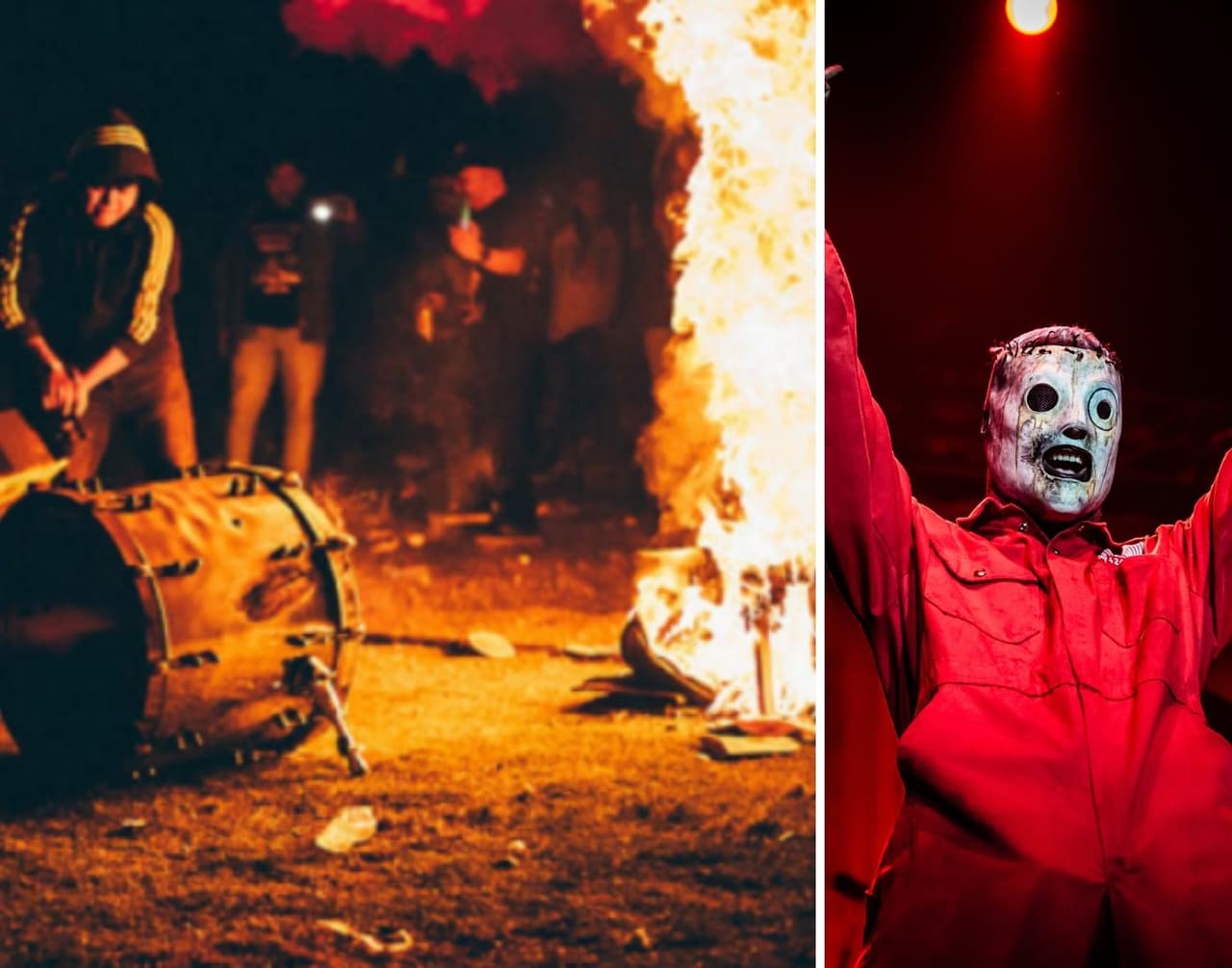 El vocalista de Slipknot habló de la batería quemada de Evanescence en el Knotfest