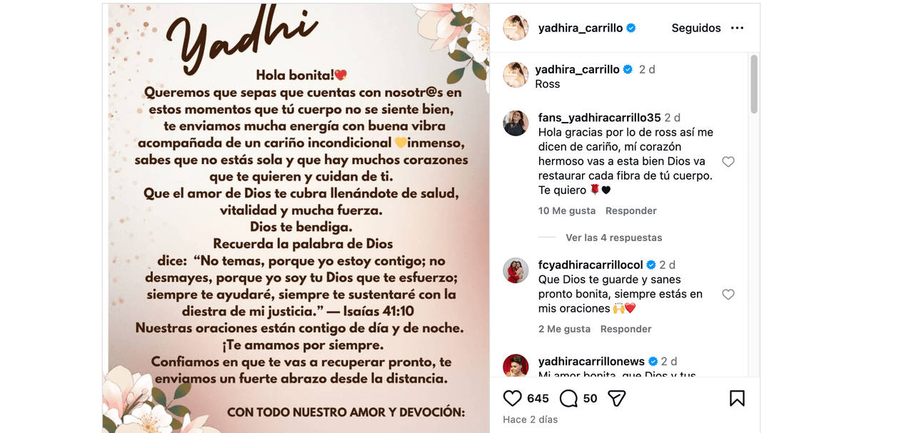 Hospitalizan a Yadhira Carrillo; en Hoy, revelan su estado de salud: “Nuestras oraciones están contigo”
