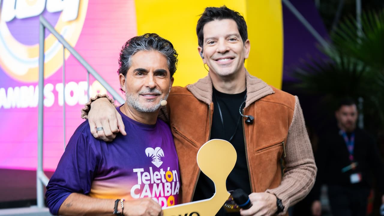 Yahir y Raúl Araiza en el Teletón 2025.