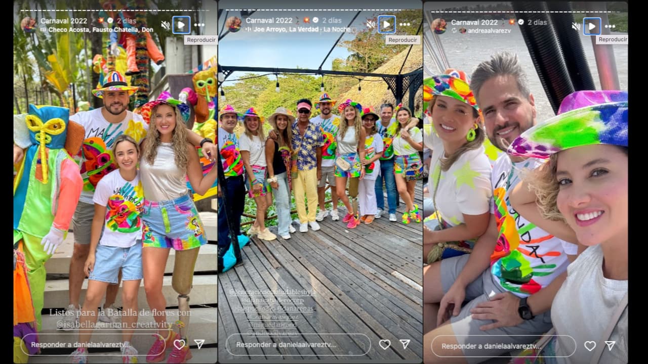 Daniel Arenas y Daniela Álvarez disfrutaron el carnaval de Barranquilla