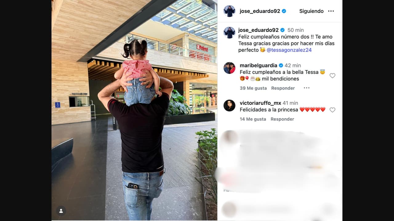 José Eduardo Derbez dedica tierno mensaje a su hija Tessa por el segundo cumpleaños