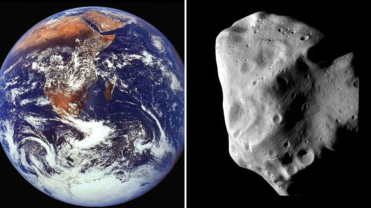 Científicos japoneses programaron una nave para dispara contra un asteroide.