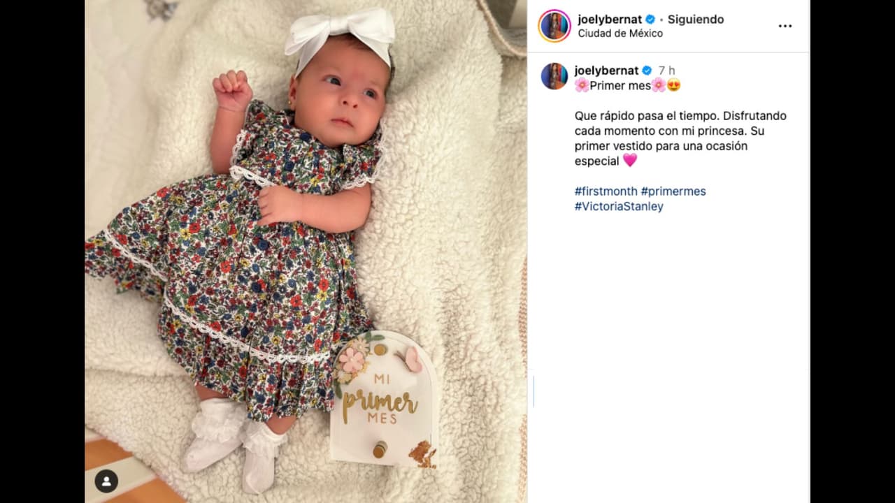 Victoria, hija de Paul Stanley y Joely Bernat, cumple su primer mes