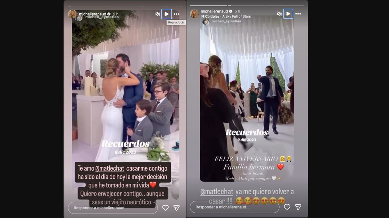 Michelle Renaud recuerda su boda con Matías Novoa
