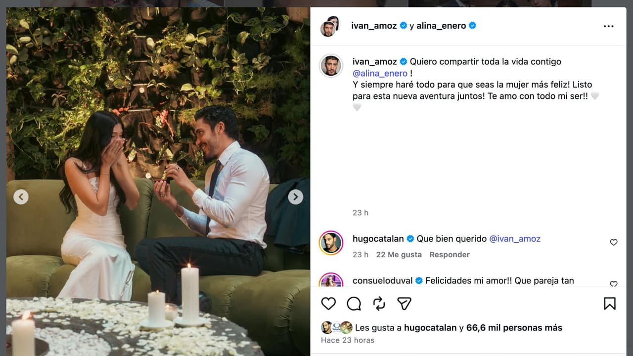 Iván Amozurrutia anuncia compromiso.