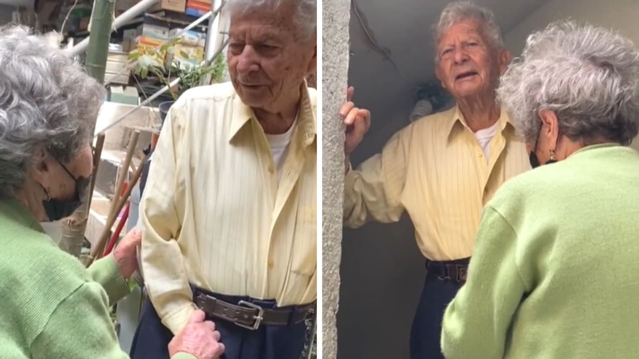 Abuelito se rehúsa a bañarse y hace berrinche: su esposa lo encierra para que lo haga