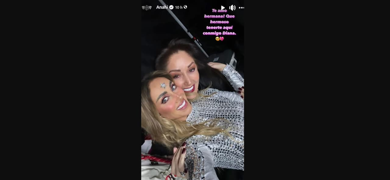 Anahí aparece con su media hermana y le dedica amoroso mensaje