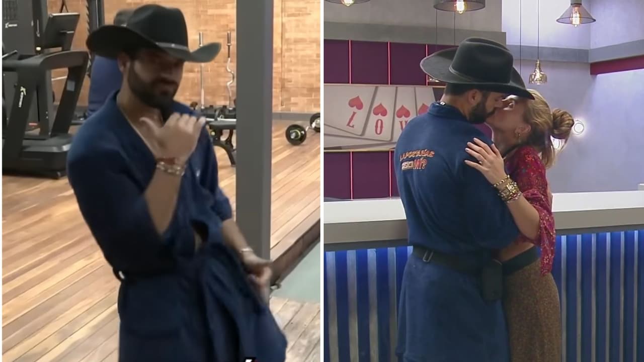 Adrián Di Monte cumple su promesa: frente a Nuja, se quita la ropa y muestra, sin tapujos, sus glúteos en ¿Apostarías por mí?