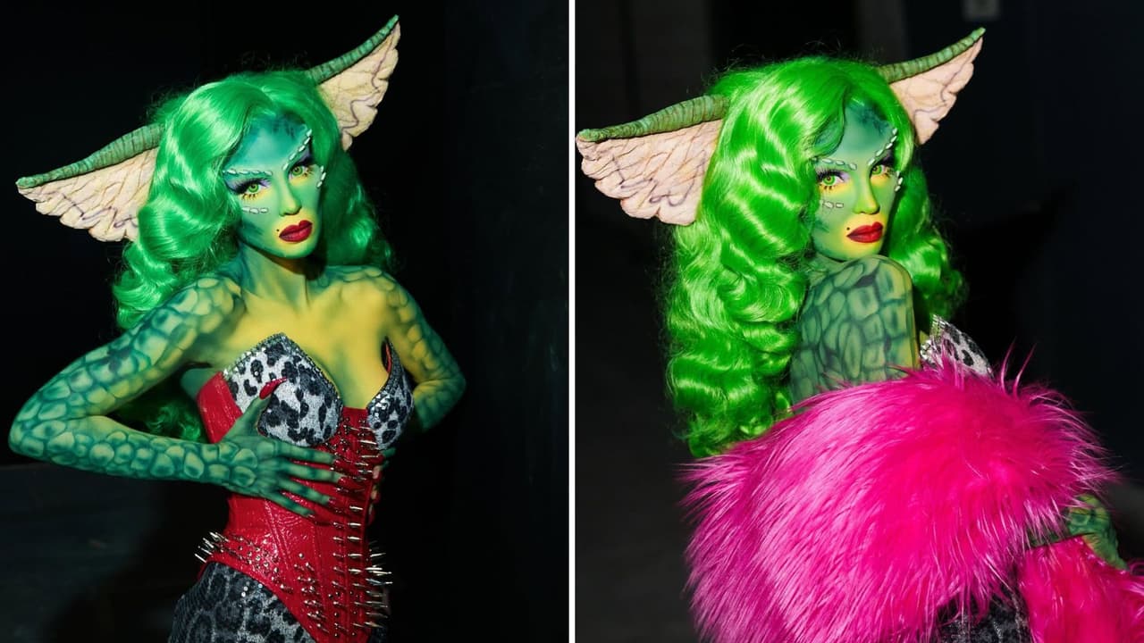 Belinda impacta con su disfraz de Greta de 'Gremlins' en su fiesta de Halloween