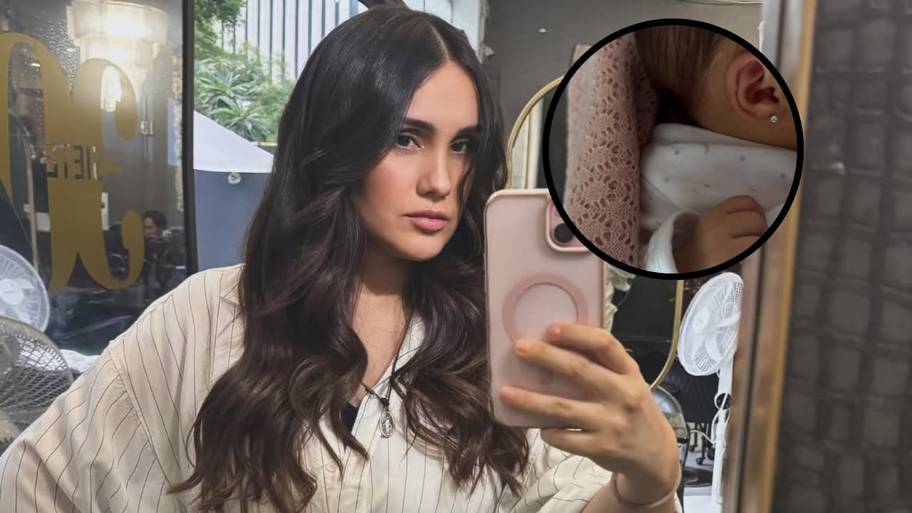Dulce María posa junto a su hija menor y asegura: "Ahora sí estamos completos"