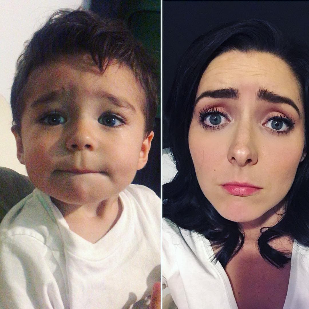 Ariadne Díaz demuestra que su hijo Diego copia cada una de sus expresiones