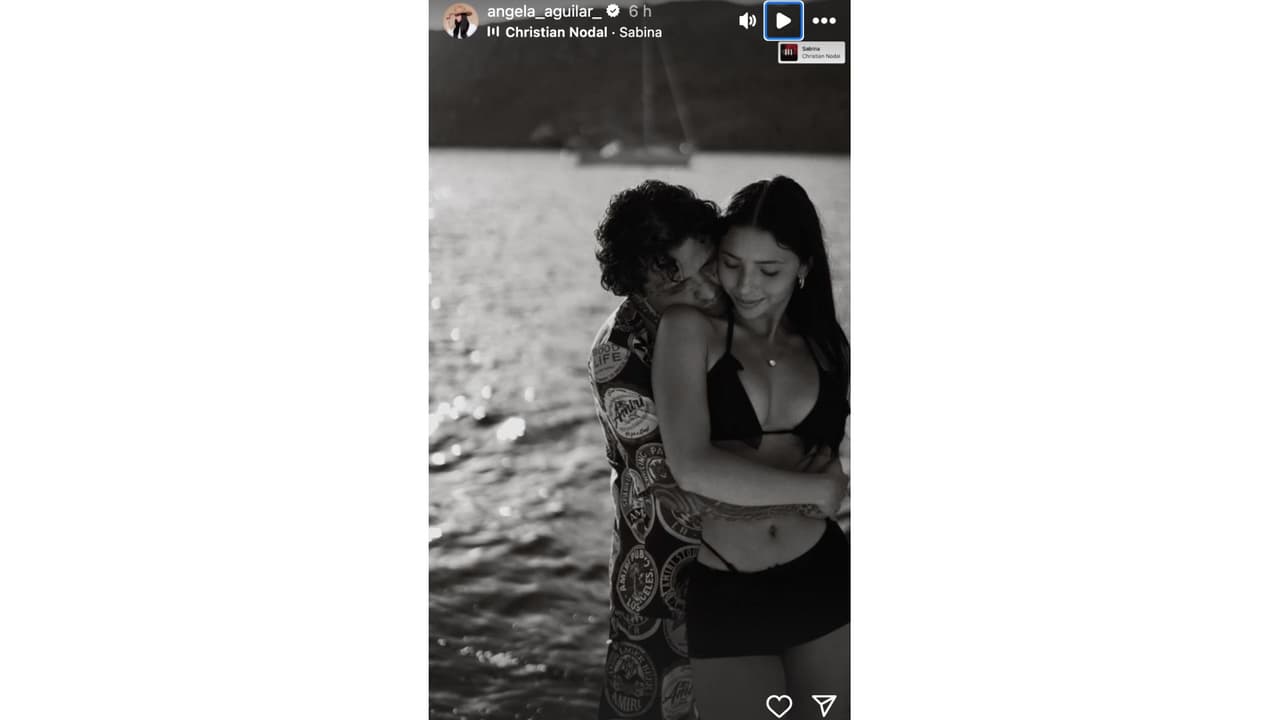 Ángela Aguilar apoya la nueva canción de Nodal en pleno aniversario.