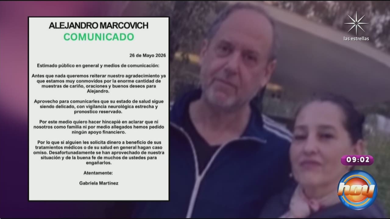 Comunicado sobre la salud de Alejandro Marcovich.