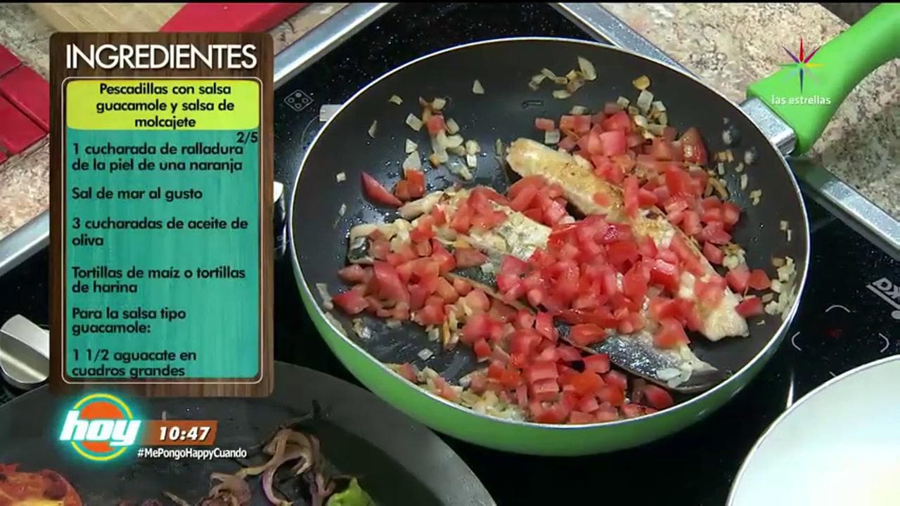 RECETA: Pescadillas con guacamole y salsa de molcajete