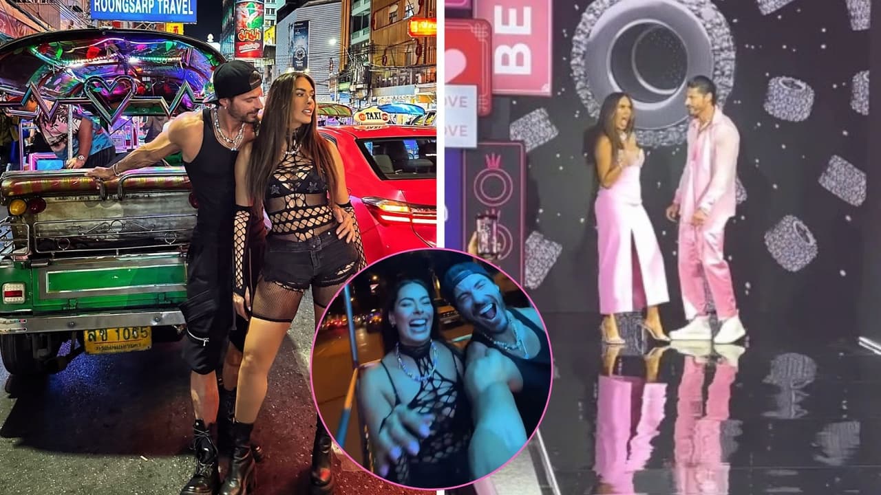 Galilea Montijo y su novio Isaac Moreno desfilan para importante marca en Tailandia, ¡y hasta pasearon en mototaxi!