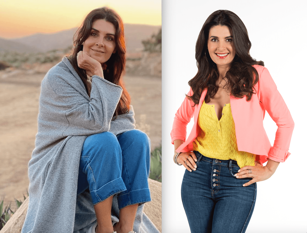 En realidad, Mayrín Villanueva usa ropa y maquillaje más naturales, frescos y sencillos que 'Silvita', quien siempre luce outfits entallados.