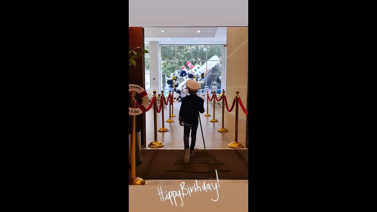 La temática de la fiesta fueron los barcos, en específico el Titanic