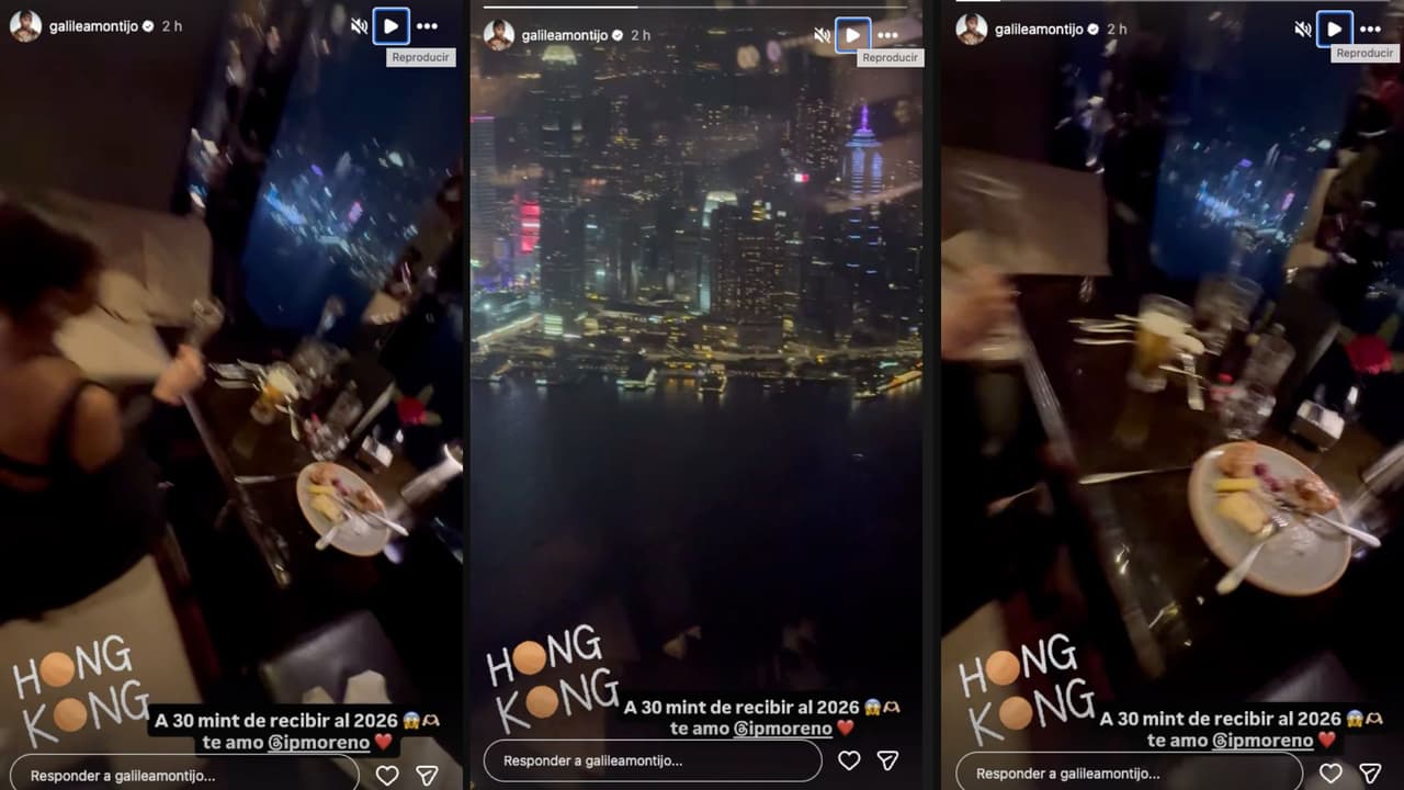 Galilea Montijo y su novio Isaac Moreno reciben el Año Nuevo desde Hong Kong