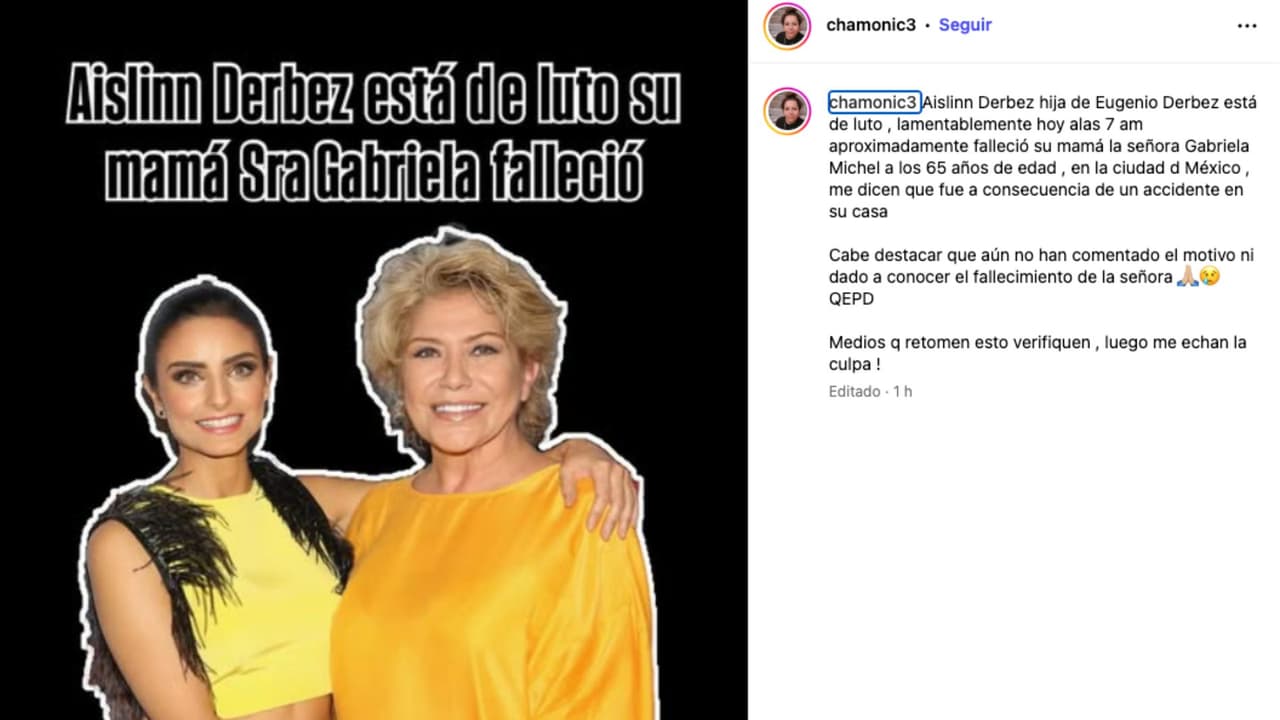 La creadora de contenido Jacqueline Martinez, conocida en redes como ‘Chamonic3’, confirmó la muerte de la actriz Gabriela Michelle