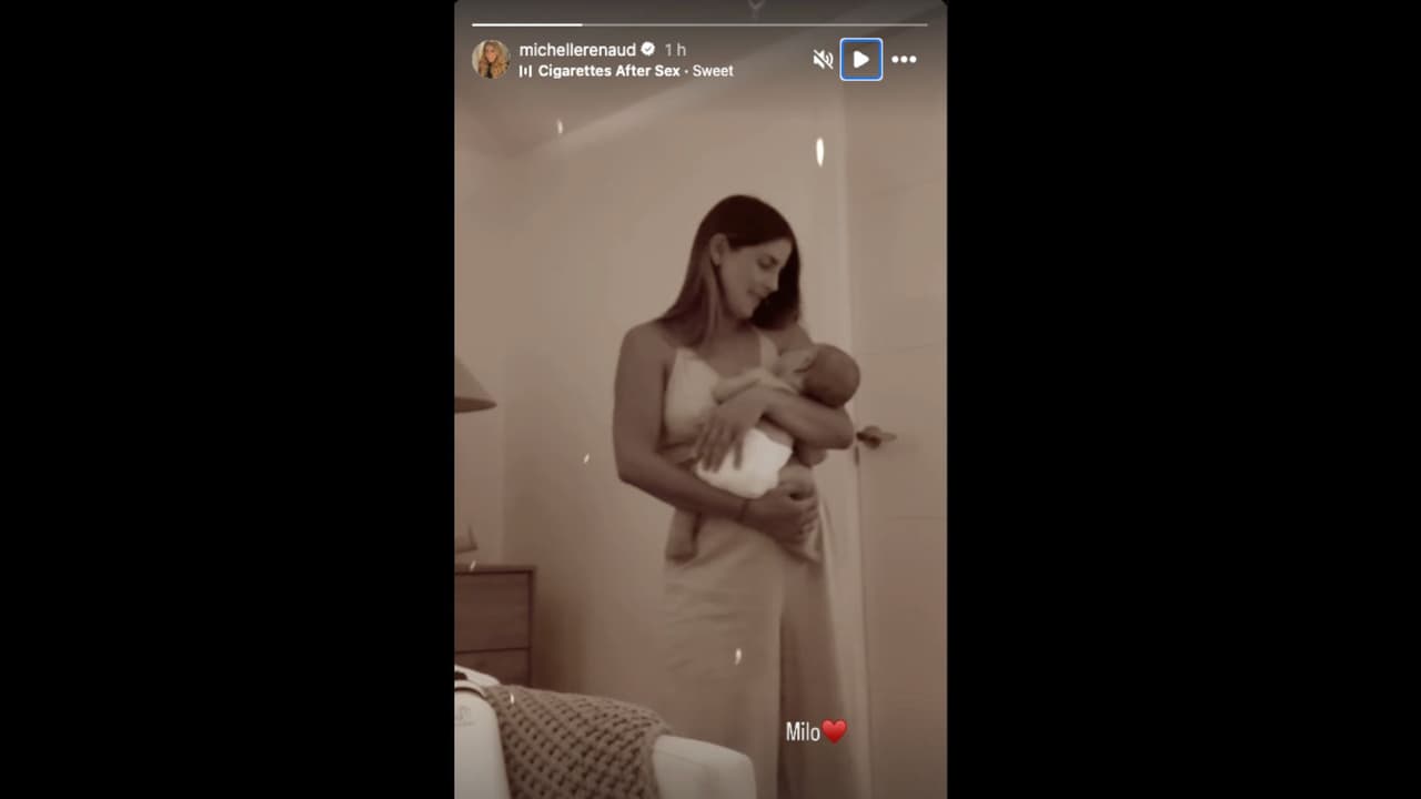 Michelle Renaud le dio la bienvenida a su hijo Milo a finales de junio de 2024