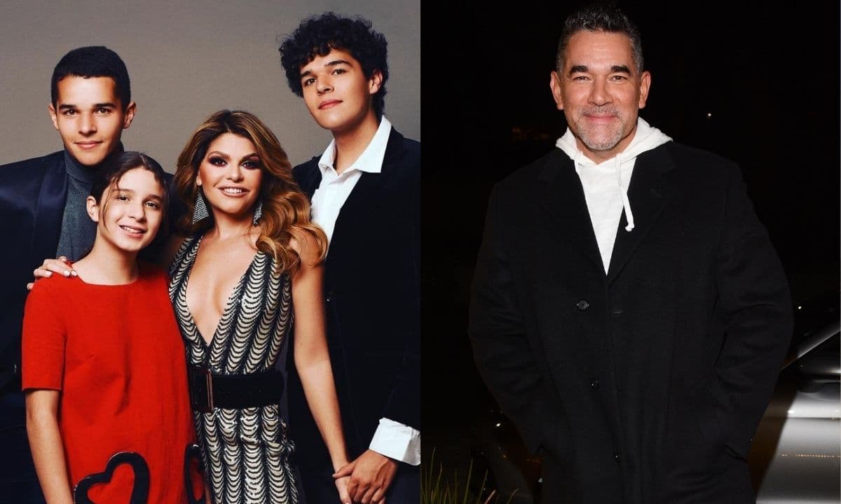 La actriz compartió varias fotos junto a los gemelos, Eduardo y Roberto