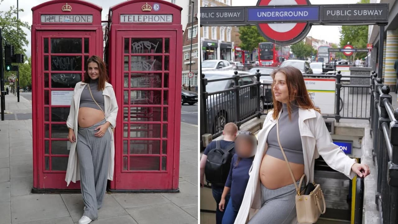 Michelle Renaud presume su pancita de embarazo durante su viaje a Londres con Matías Novoa