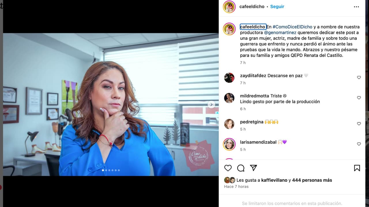 'Como dice el dicho' se despide de Renata del Castillo.