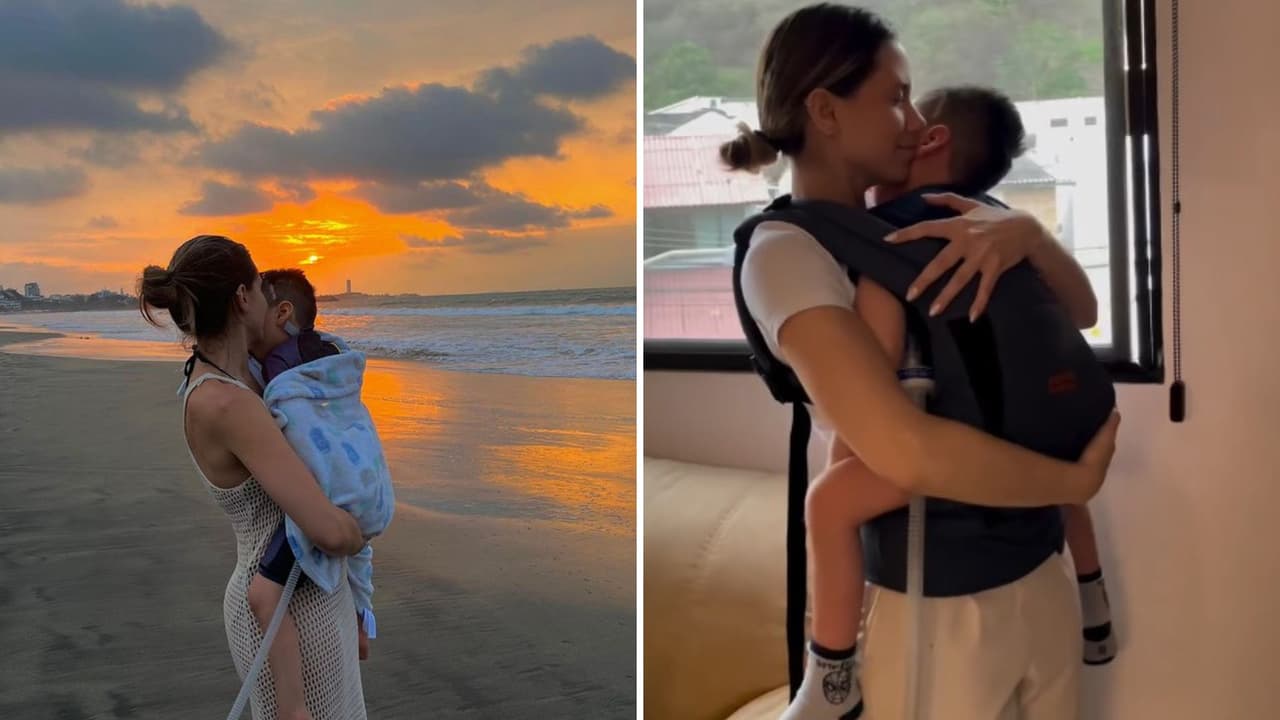 Karime y su hijo Mateo.