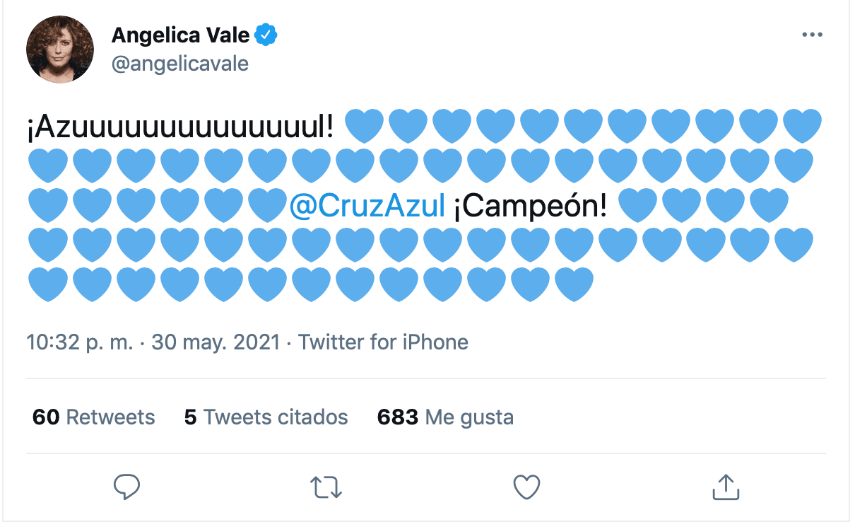 Angélica Vale y Angélica María son otras dos famosas aficionadas a este equipo.