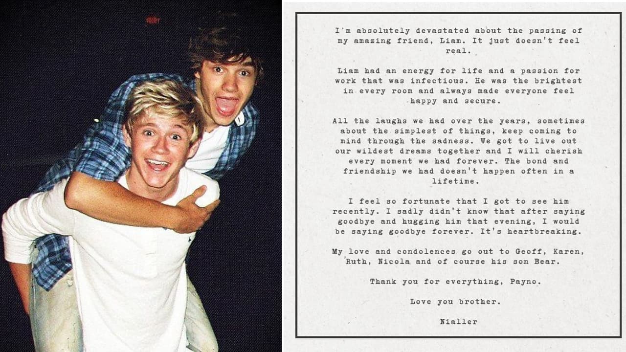 Niall Horan publica emotivo mensaje a Liam Payne