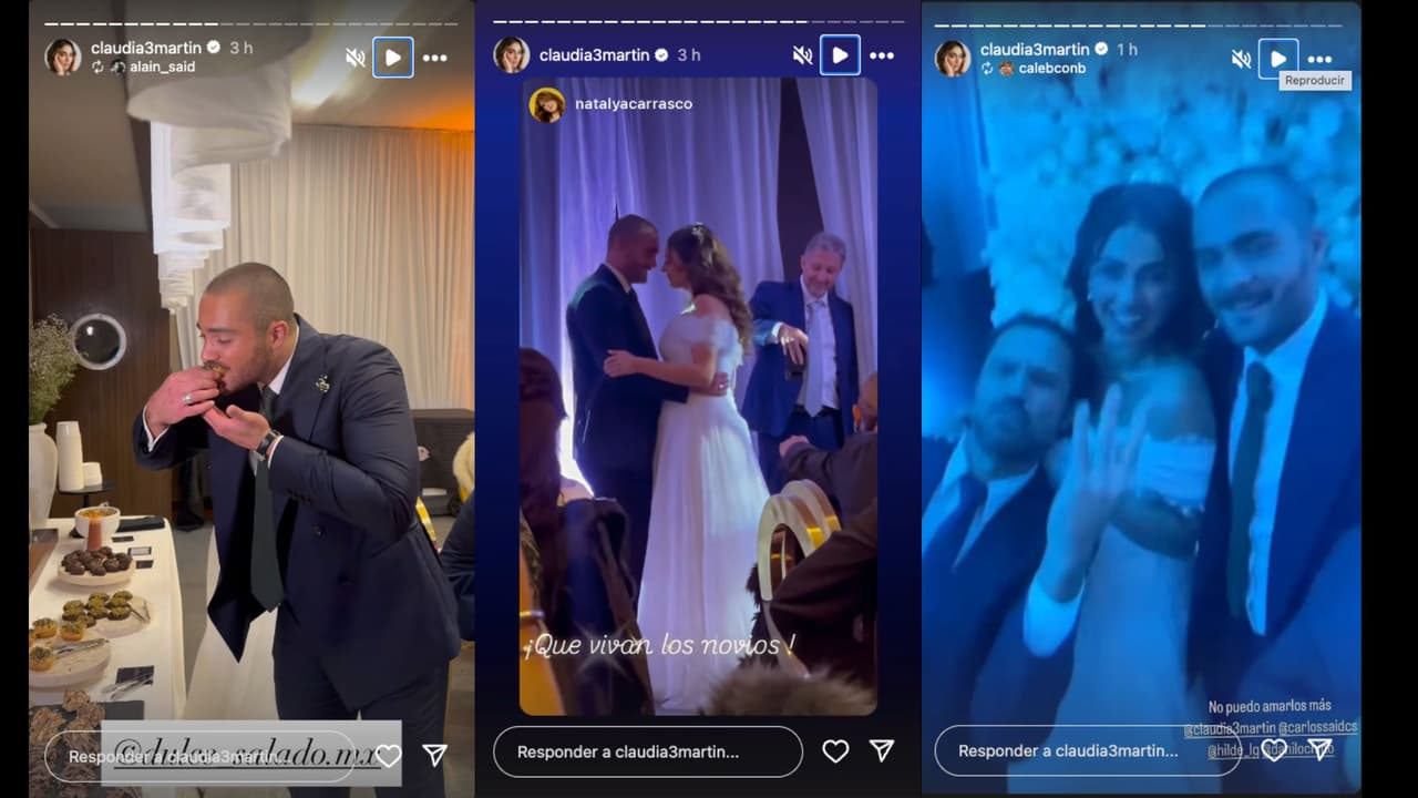 Carlos Said y Claudia Martín disfrutaron al máximo su boda civil