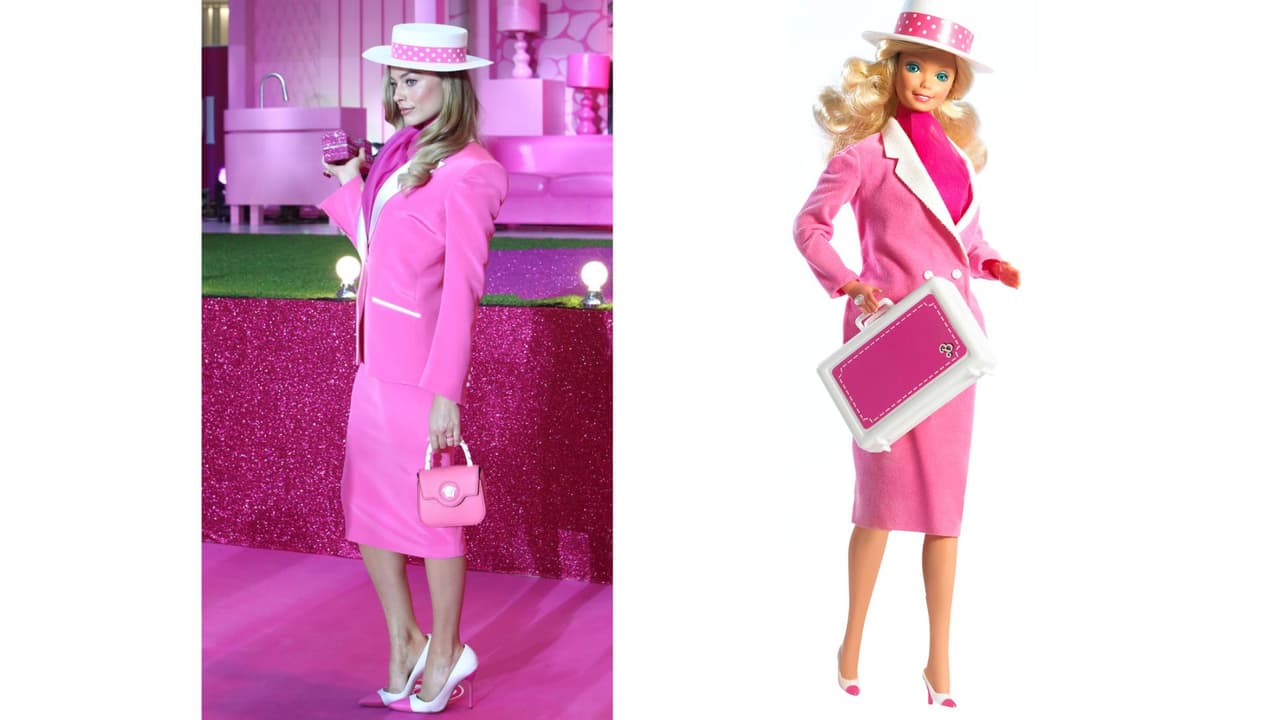 Margot Robbie se viste como la muñeca Barbie