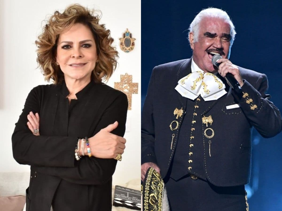 Mara Patricia Castañeda responde a críticas por supuestas facilidades en funeral de Vicente Fernández.
