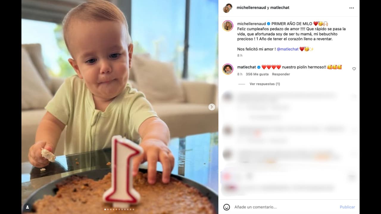 Michelle Renaud celebra el primer cumpleaños de su hijo Milo