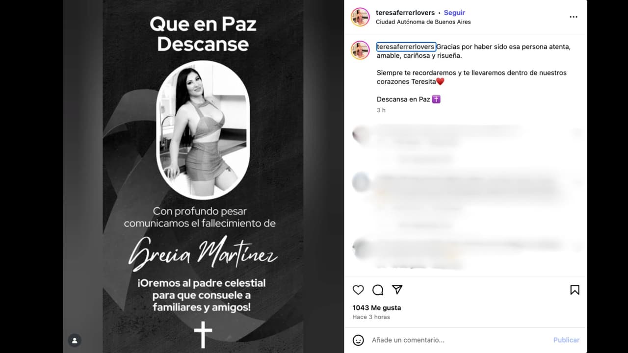 Fanáticos de Teresa Ferrer lamentan su muerte