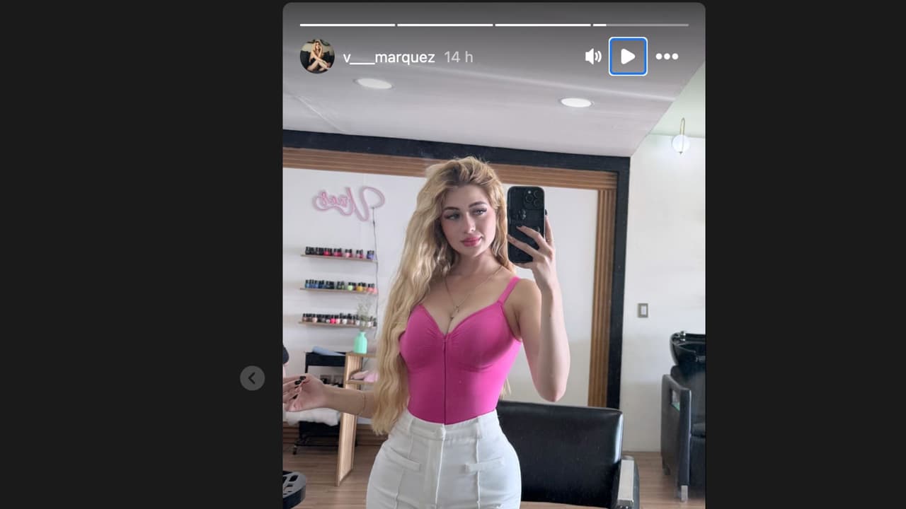 La última foto que publicó Valeria Márquez en redes sociales.