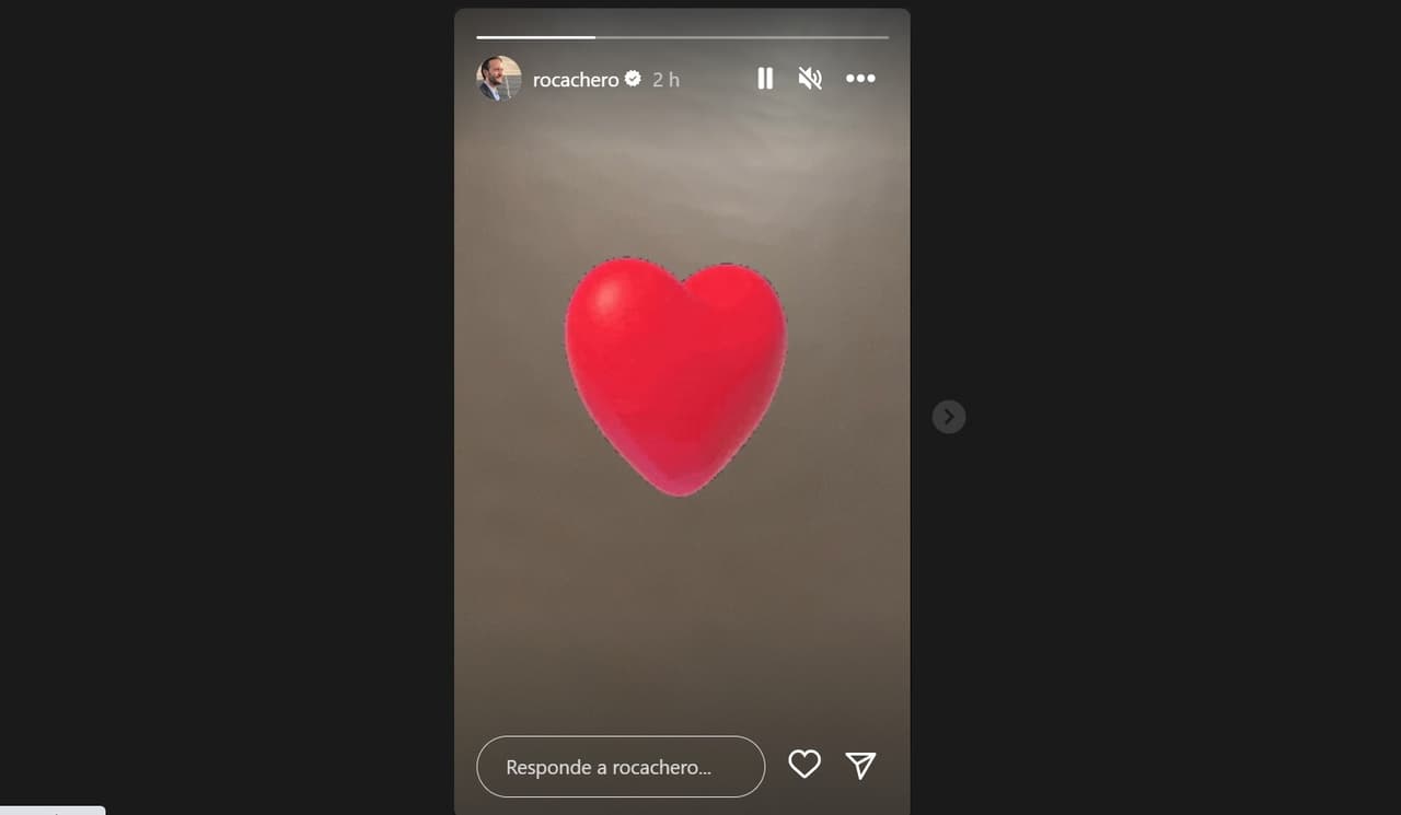 El actor posteó un corazón en su cuenta de Instagram