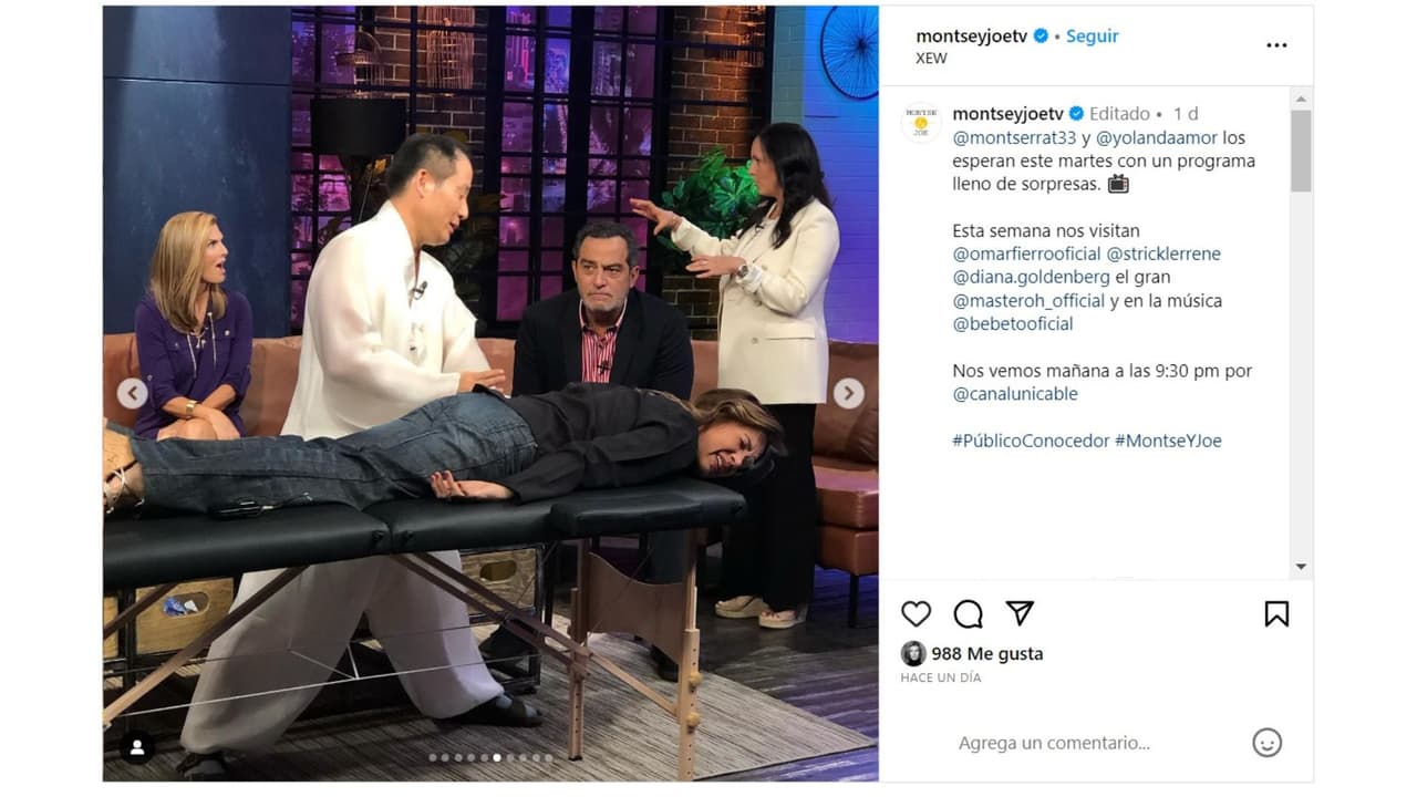 Yolanda Andrade durante la sesión de curación.