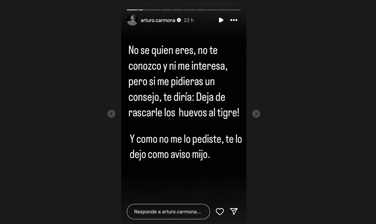 Este es el mensaje que publicó Arturo Carmona