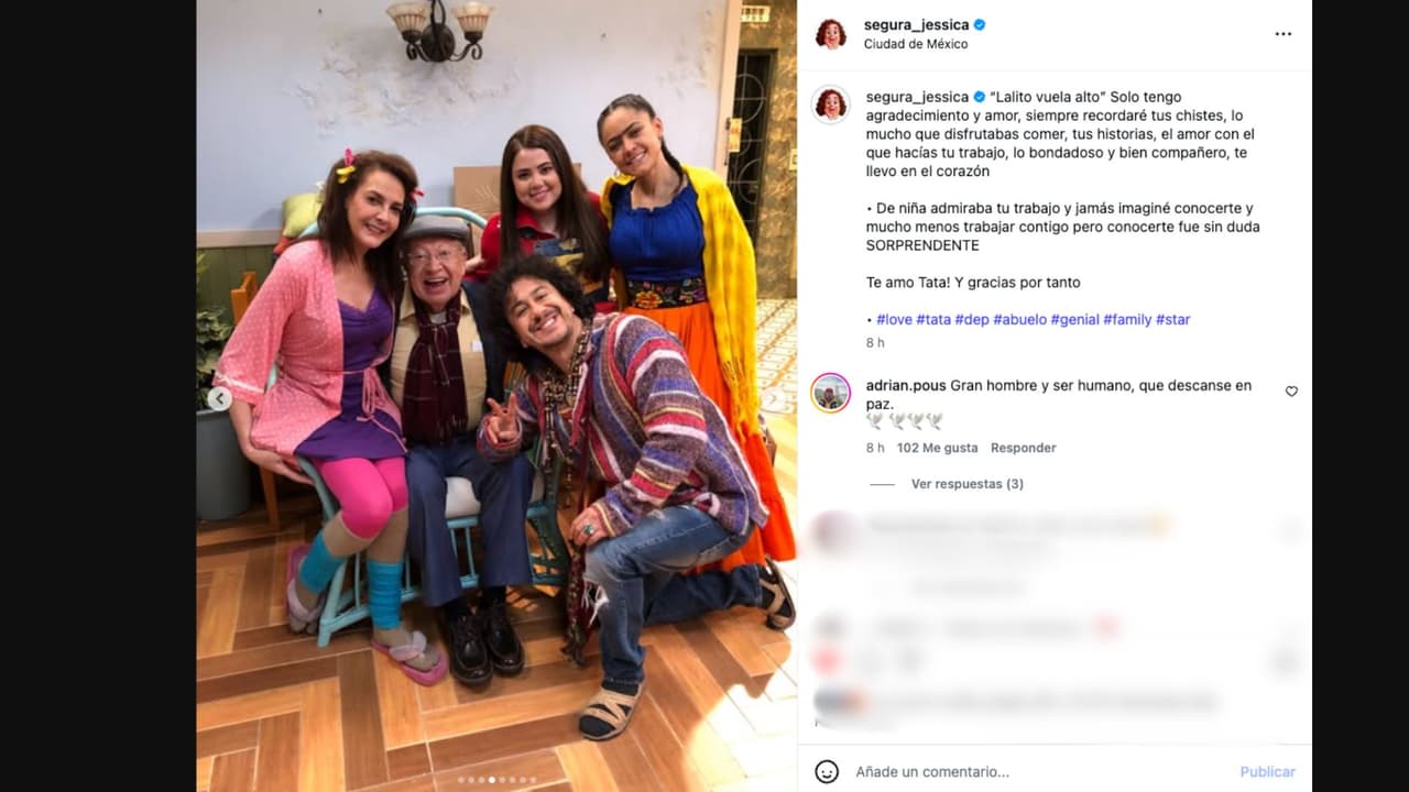 Jessica Segura también se despidió de Eduardo Manzano en redes