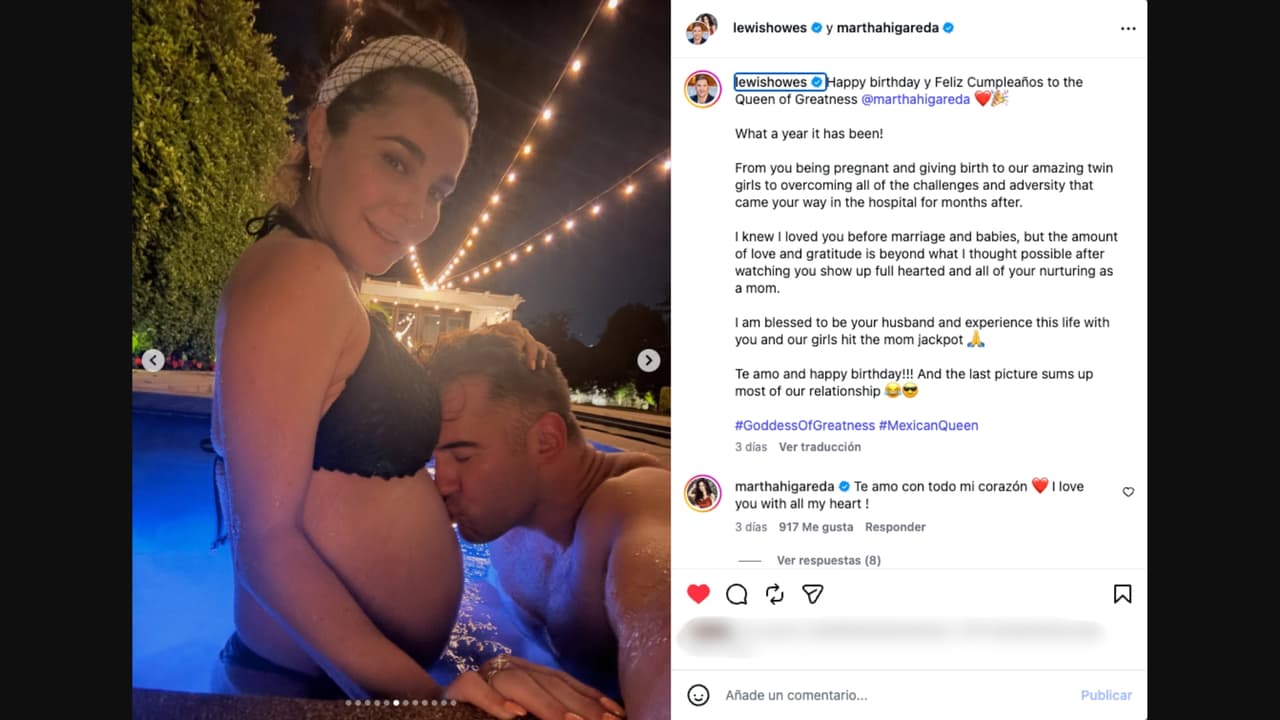 Lewis Howes dedica tierno mensaje a Martha Higareda en su cumpleaños