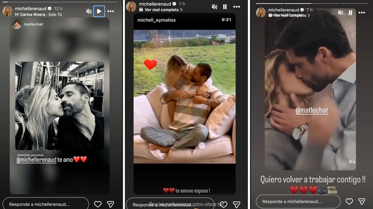 Michelle Renaud dedica románticos mensajes a Matías Novoa.