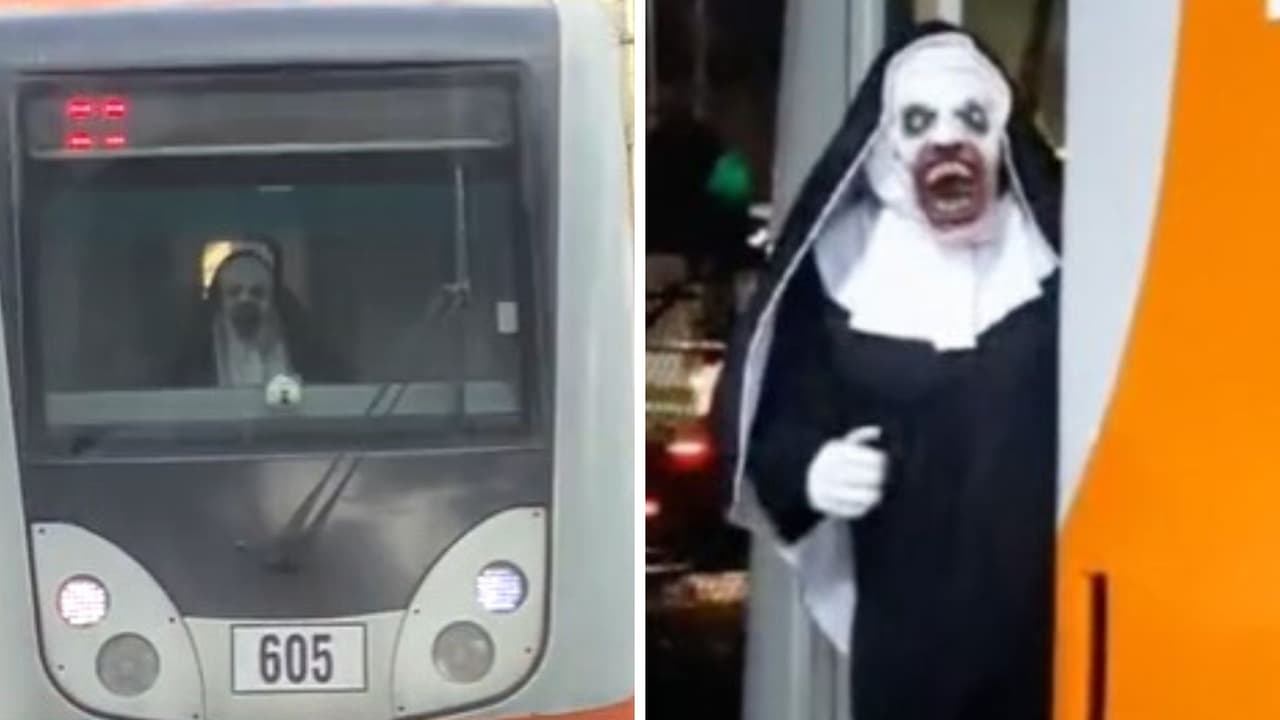 ¿La 'Monja de la feria' cambió de trabajo? Conductor del metro se disfraza y esto pasó