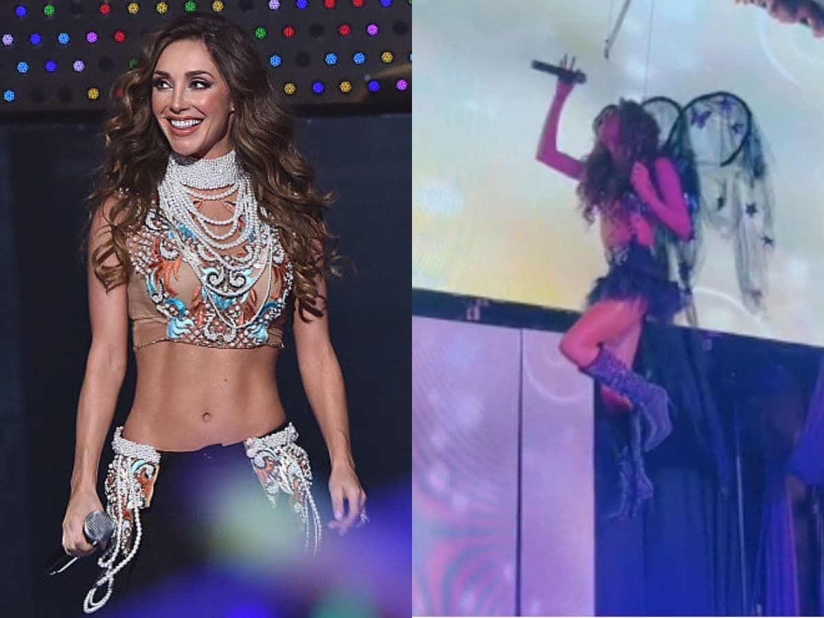 Imitador de Anahí sufre fuerte accidente al caer de gran altura en pleno show